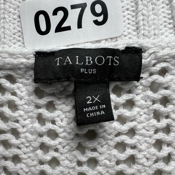 Talbots Crew Neck Long Sleeve Multi Color Stripe Sweater NWOT size 2x - Picture 6 of 6